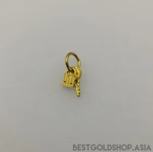 22k / 916 Gold Key and Lock Pendant by Best Gold Shop
