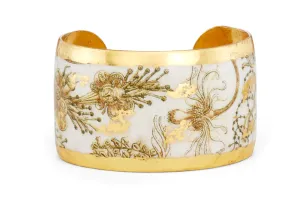 22K Gold Leaf Sea Life Sepia Cuff Bracelet by Evocateur