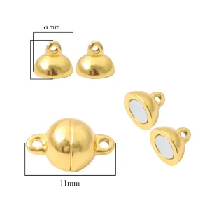 5 Pcs Pack Magnetic Clasps for jewelry making gold in size about 6mmx11mm