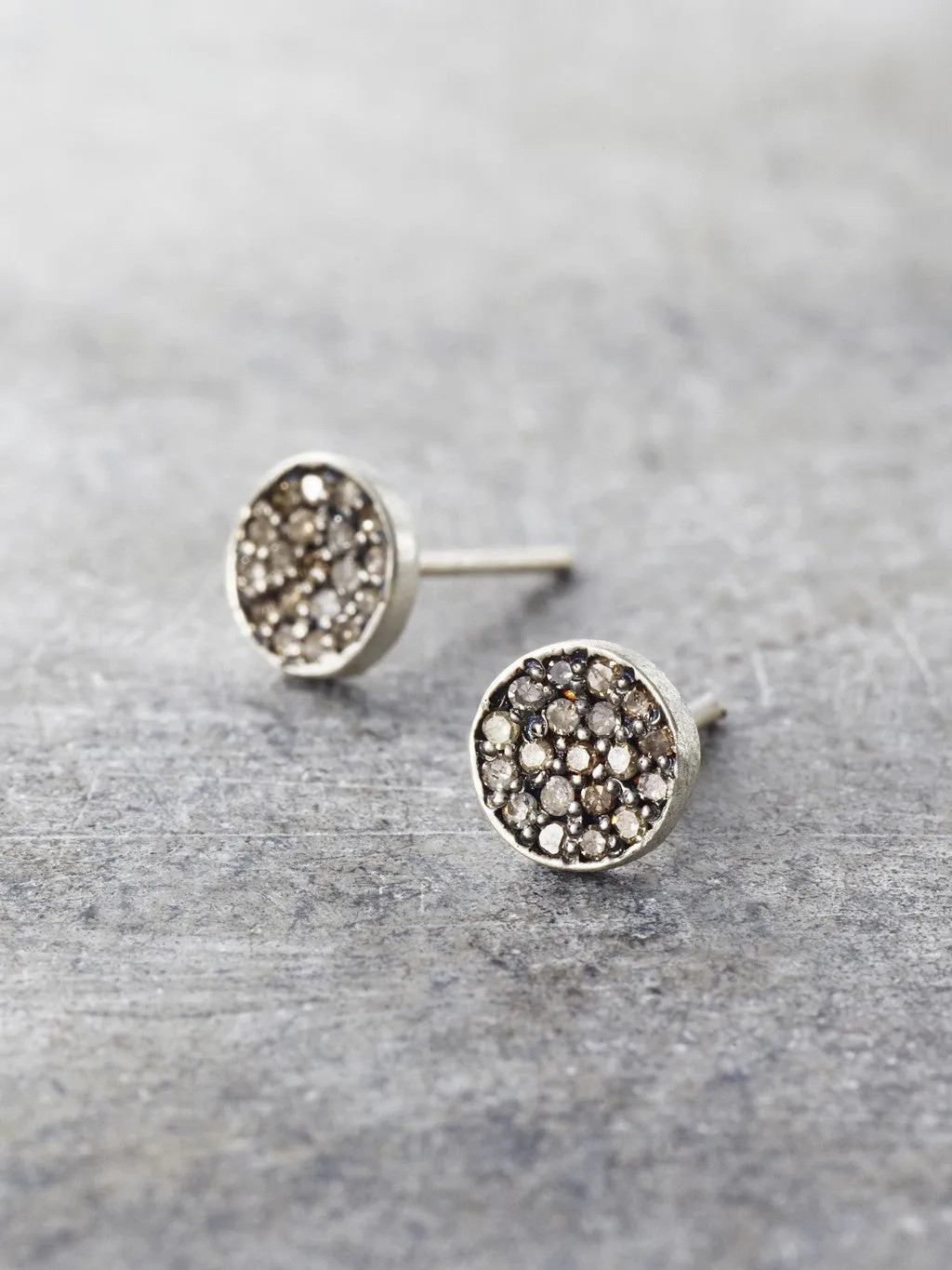 6mm Champagne Diamond Disk Posts