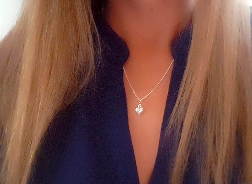A Charmed Heart Birthstone Necklace Sterling Silver 925, Personalised Jewellery