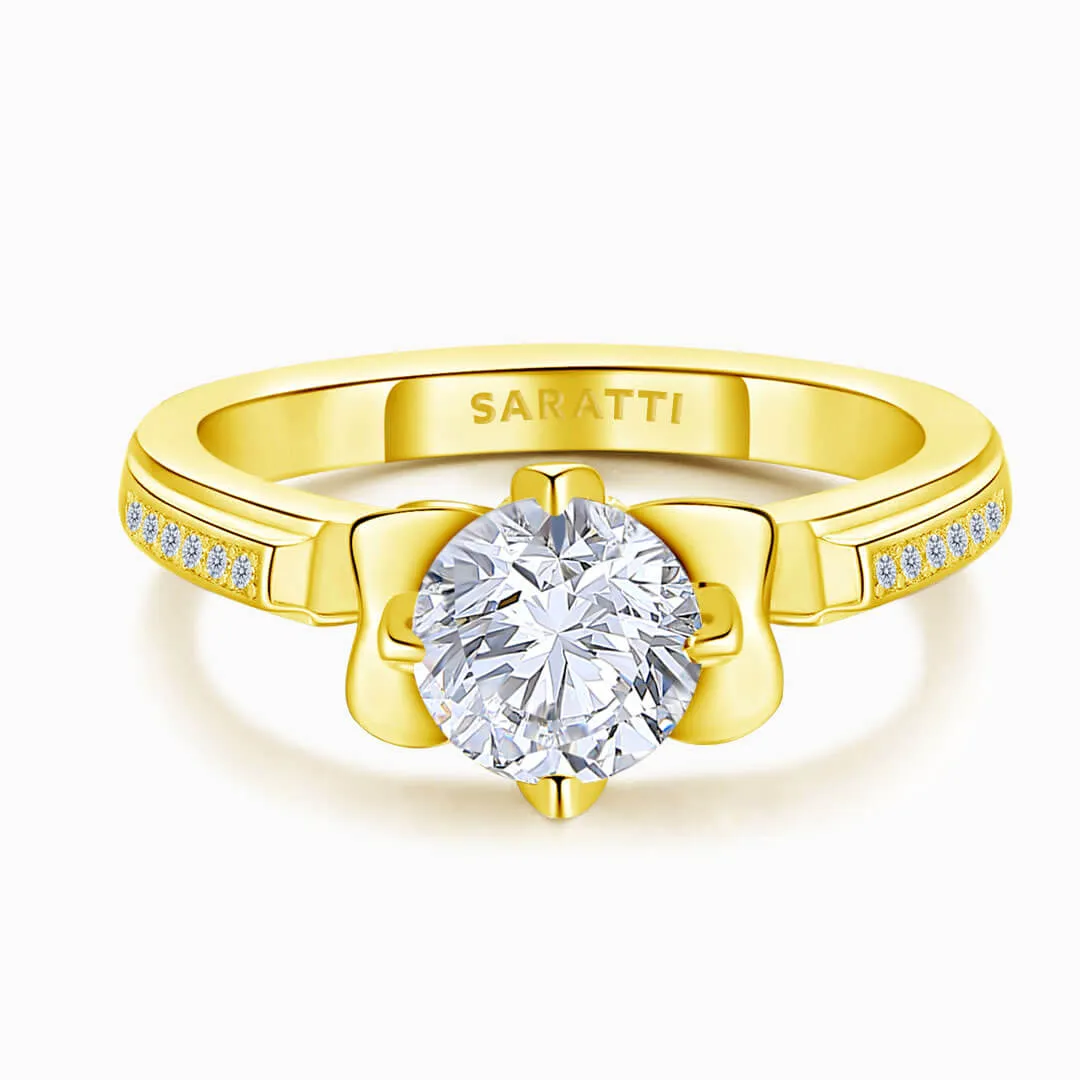 Alameda · Fleur de Lis Dainty Diamond Ring