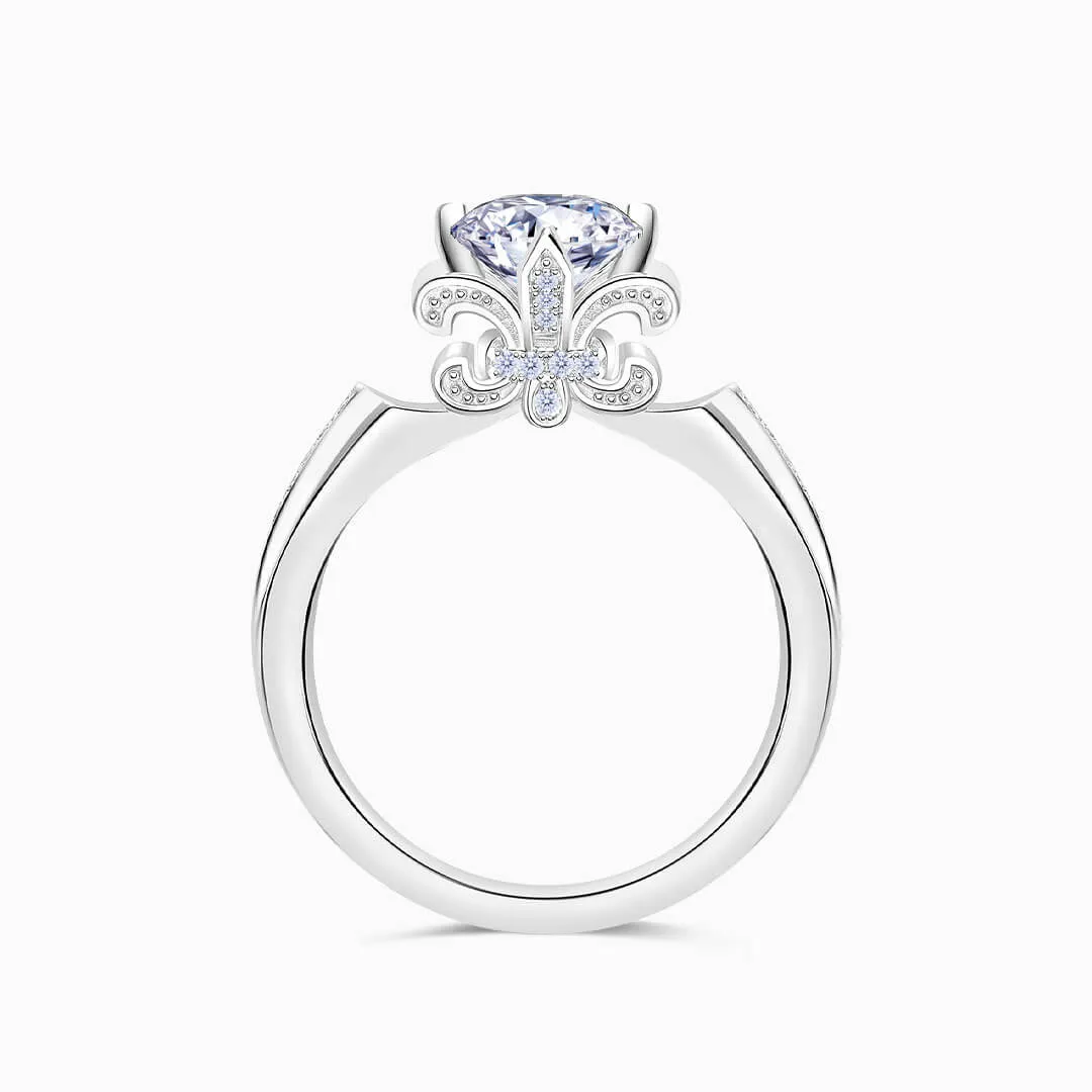 Alameda · Fleur de Lis Dainty Diamond Ring