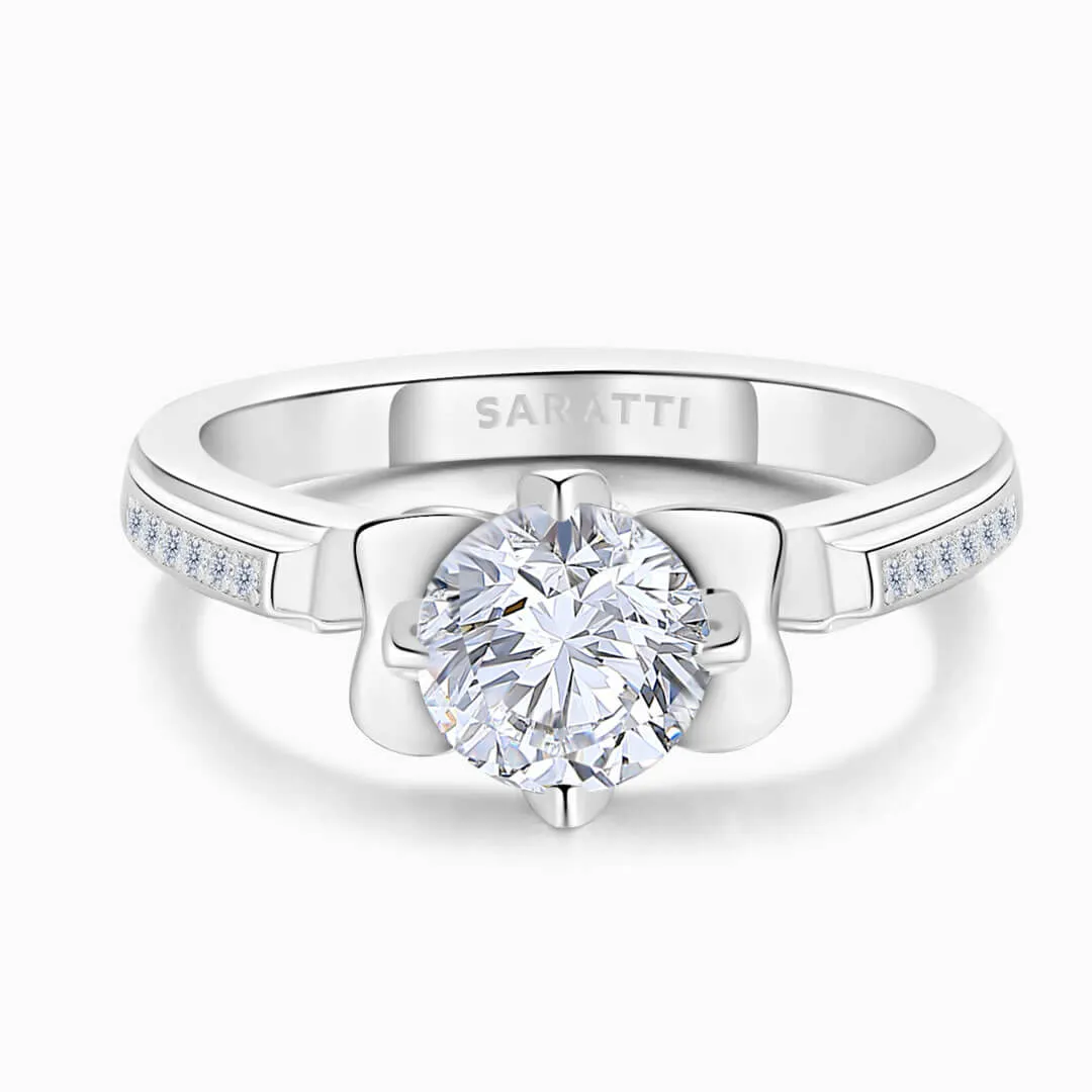 Alameda · Fleur de Lis Dainty Diamond Ring