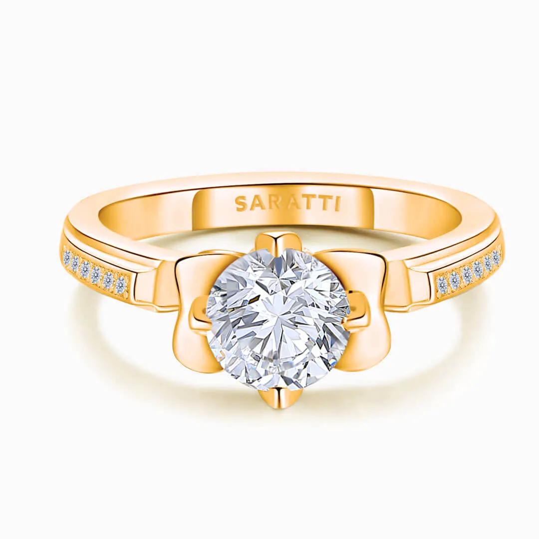 Alameda · Fleur de Lis Dainty Diamond Ring