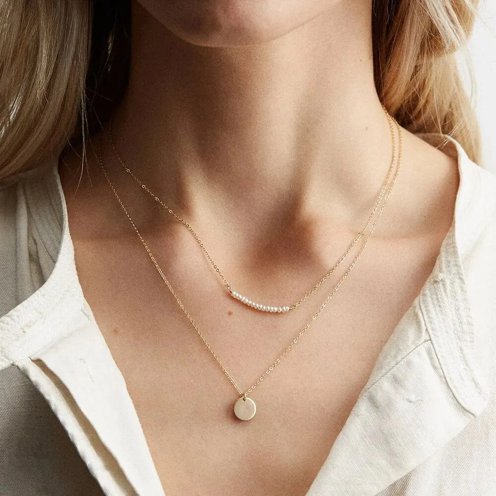 Amari Pearls and Charms Gold Necklace