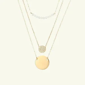 Amari Pearls and Charms Gold Necklace