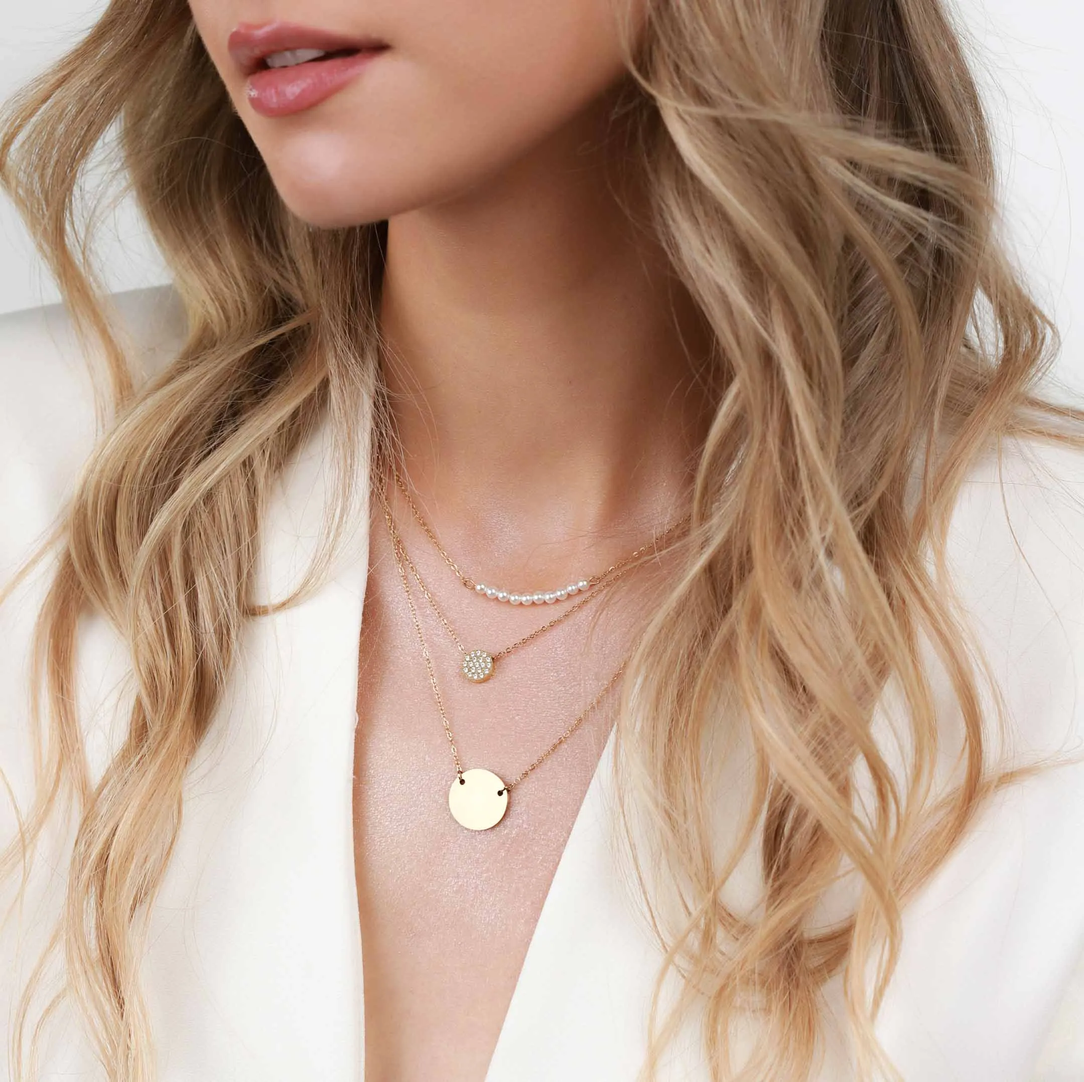 Amari Pearls and Charms Gold Necklace