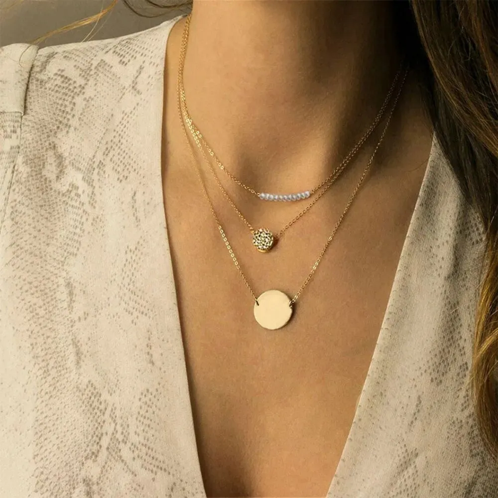Amari Pearls and Charms Gold Necklace