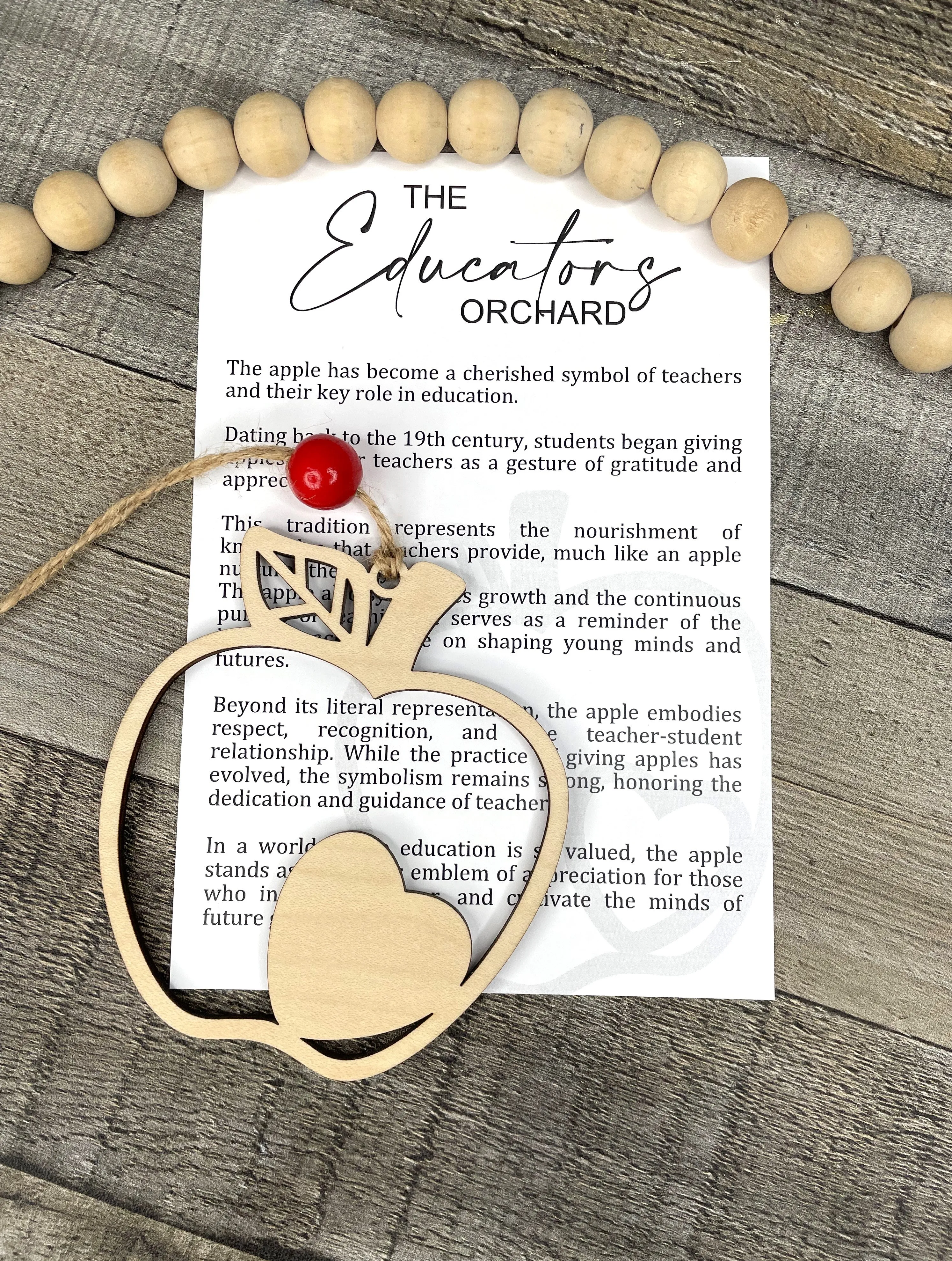 Apple Ornament - Story of The Educators Orchard