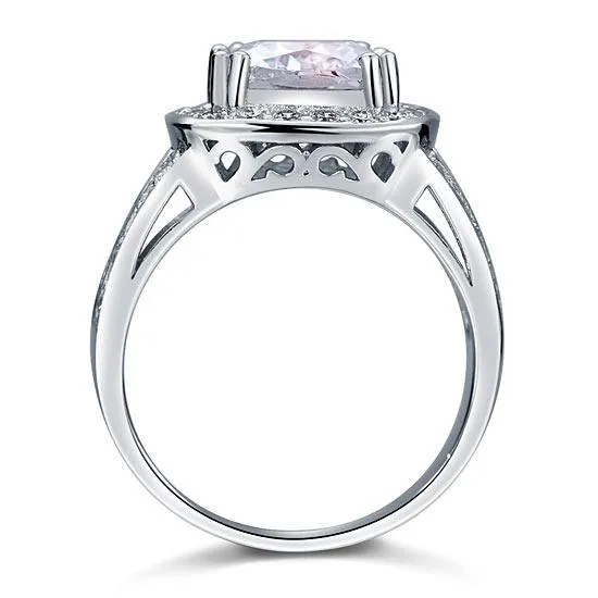 Art Deco 4.0 ct Cushion-Cut Diamond Engagement Ring