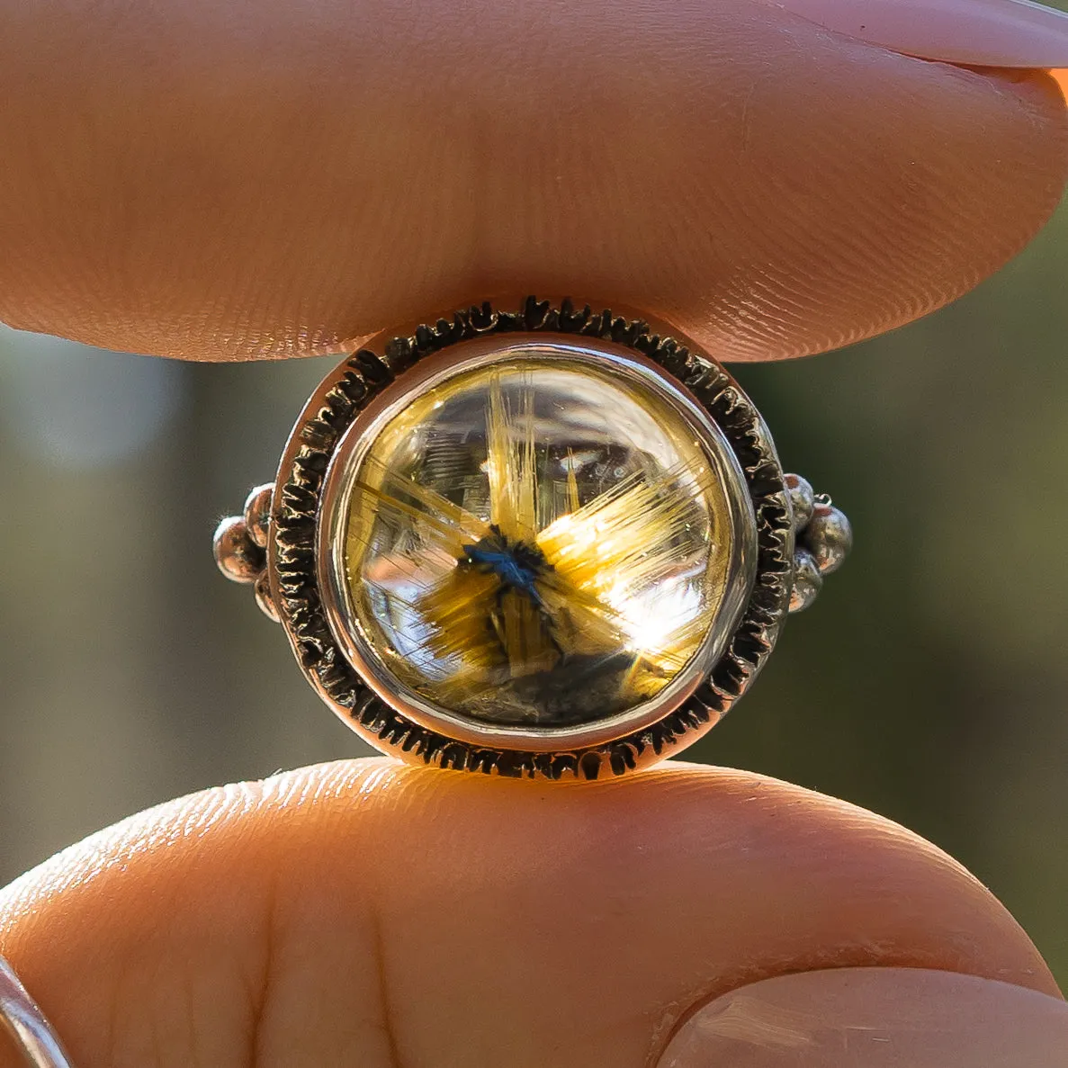 AVAILABLE PRE-ORDER- Star Rutile Quartz Ring- Sz 7