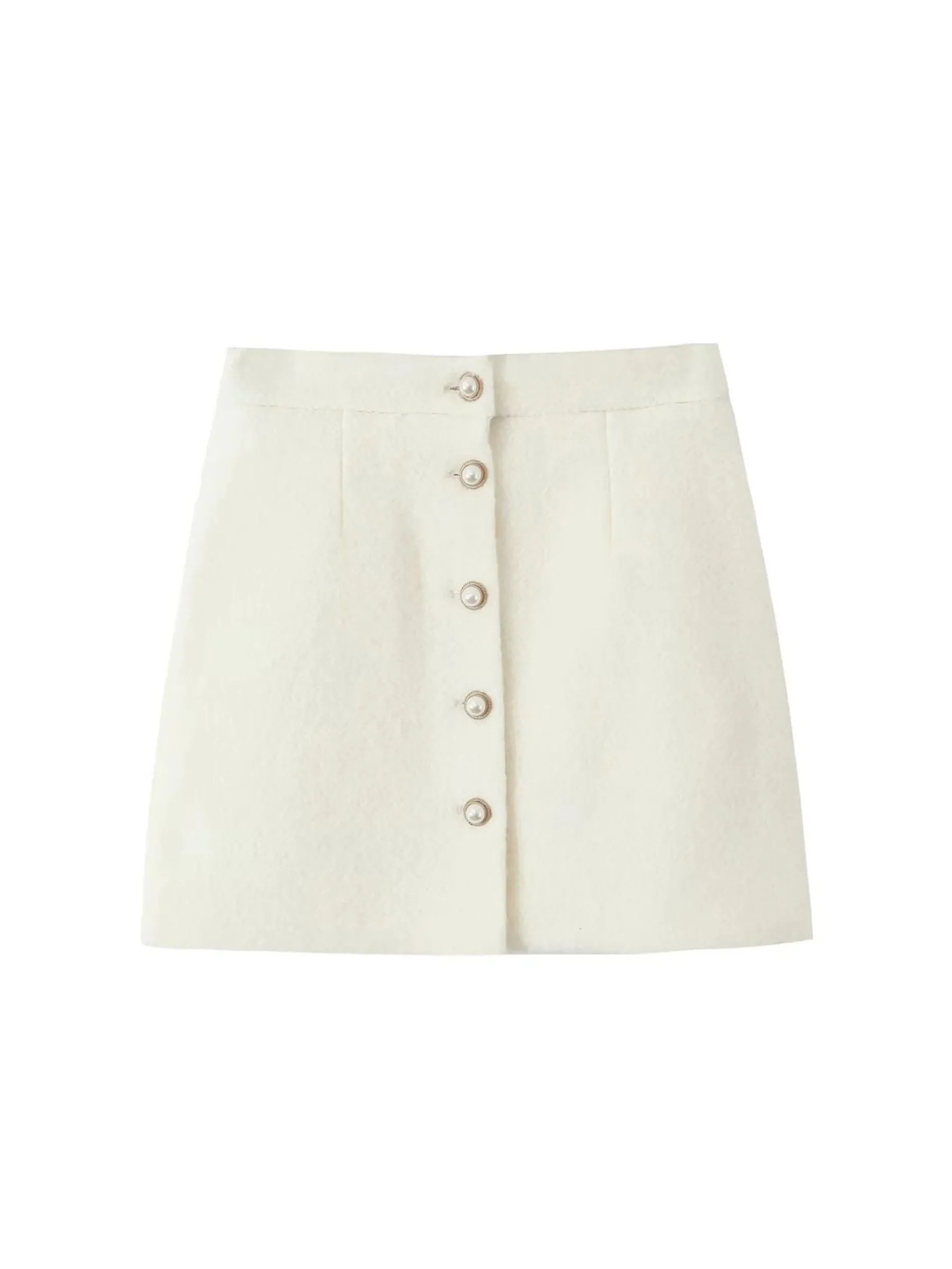 Avery Pearl-Button Skirt Set