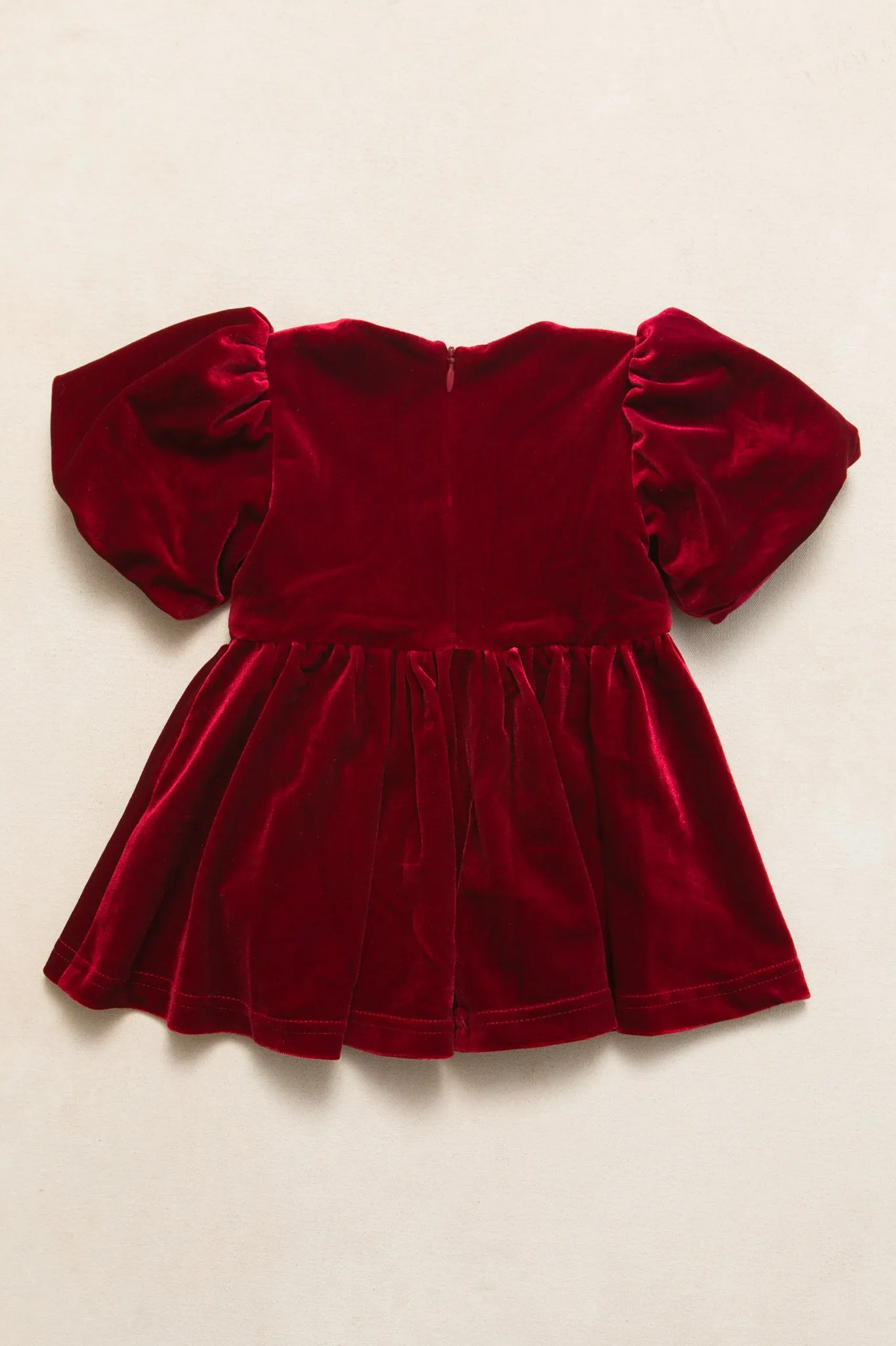 Baby Enamored Dress Set in Red Velvet - FINAL SALE