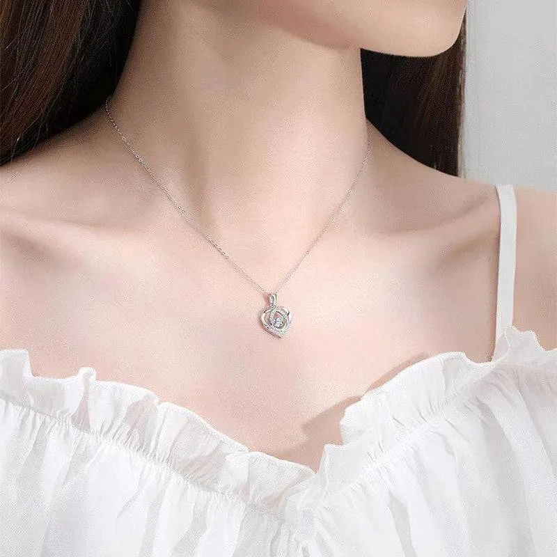 Beating Heart Necklace – Luxury Rhinestone Jewelry