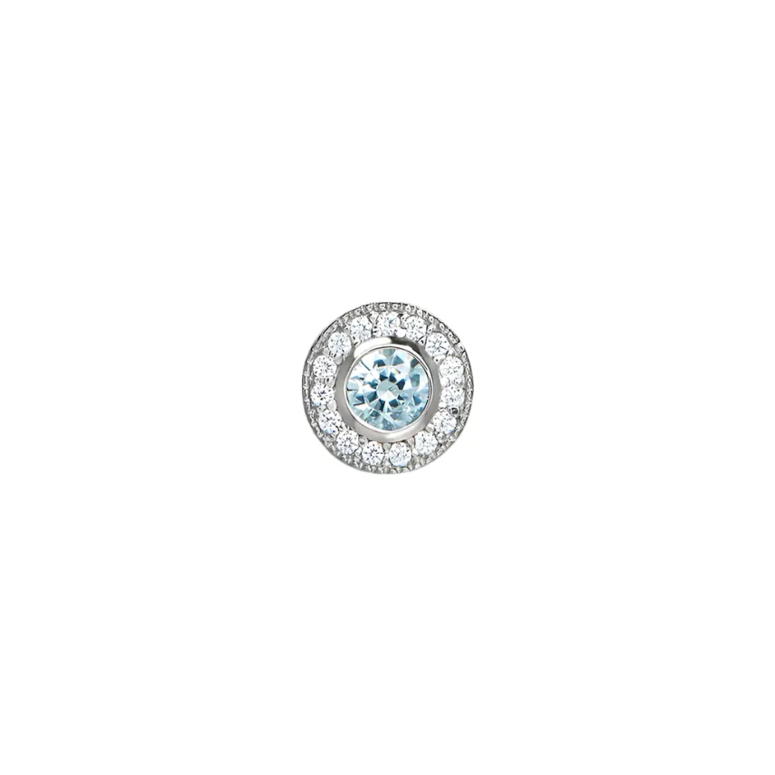 Birth Gems Aquamarine Bracelet Charm