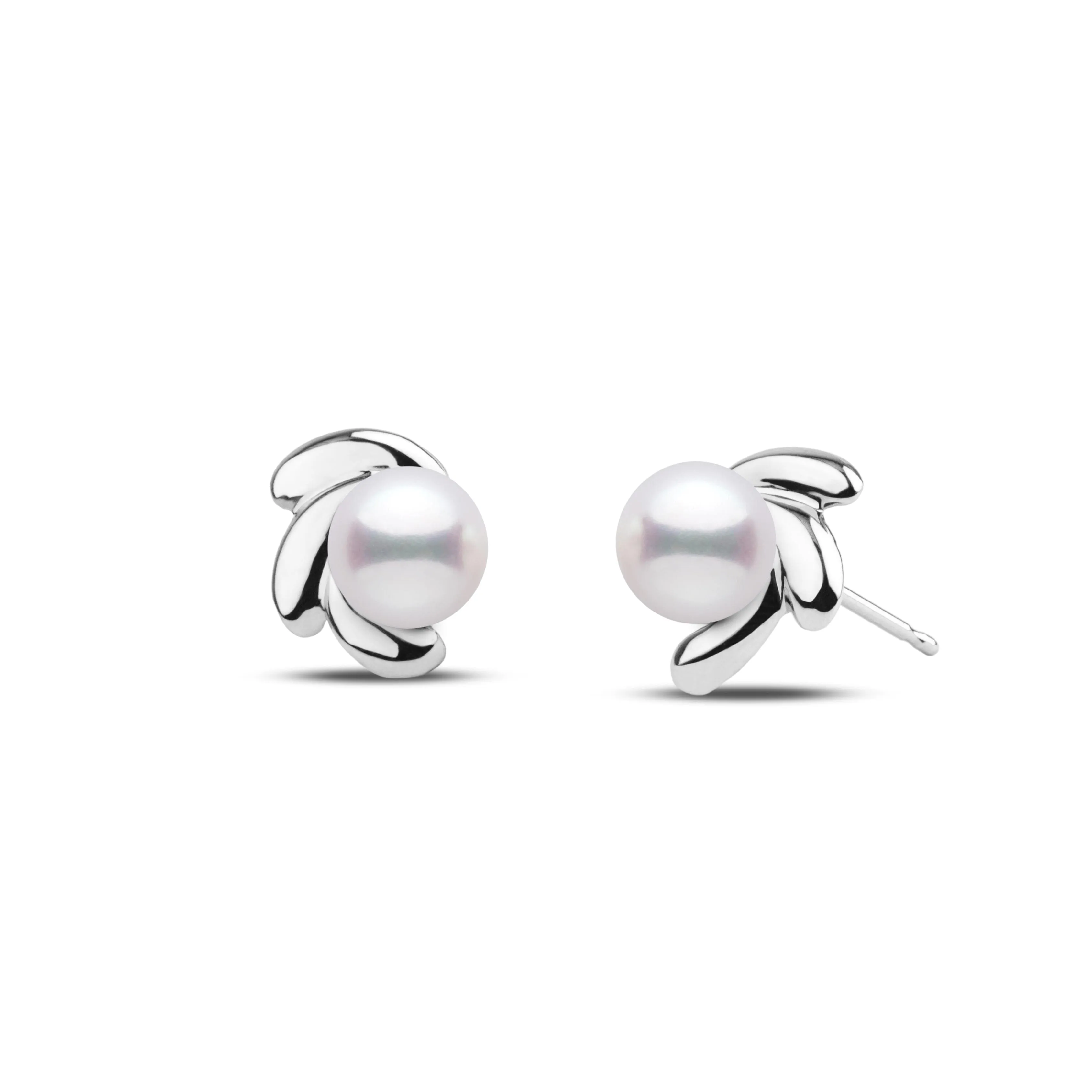 Bloom Collection 6.5-7.0 mm White Freshadama Pearl Earrings