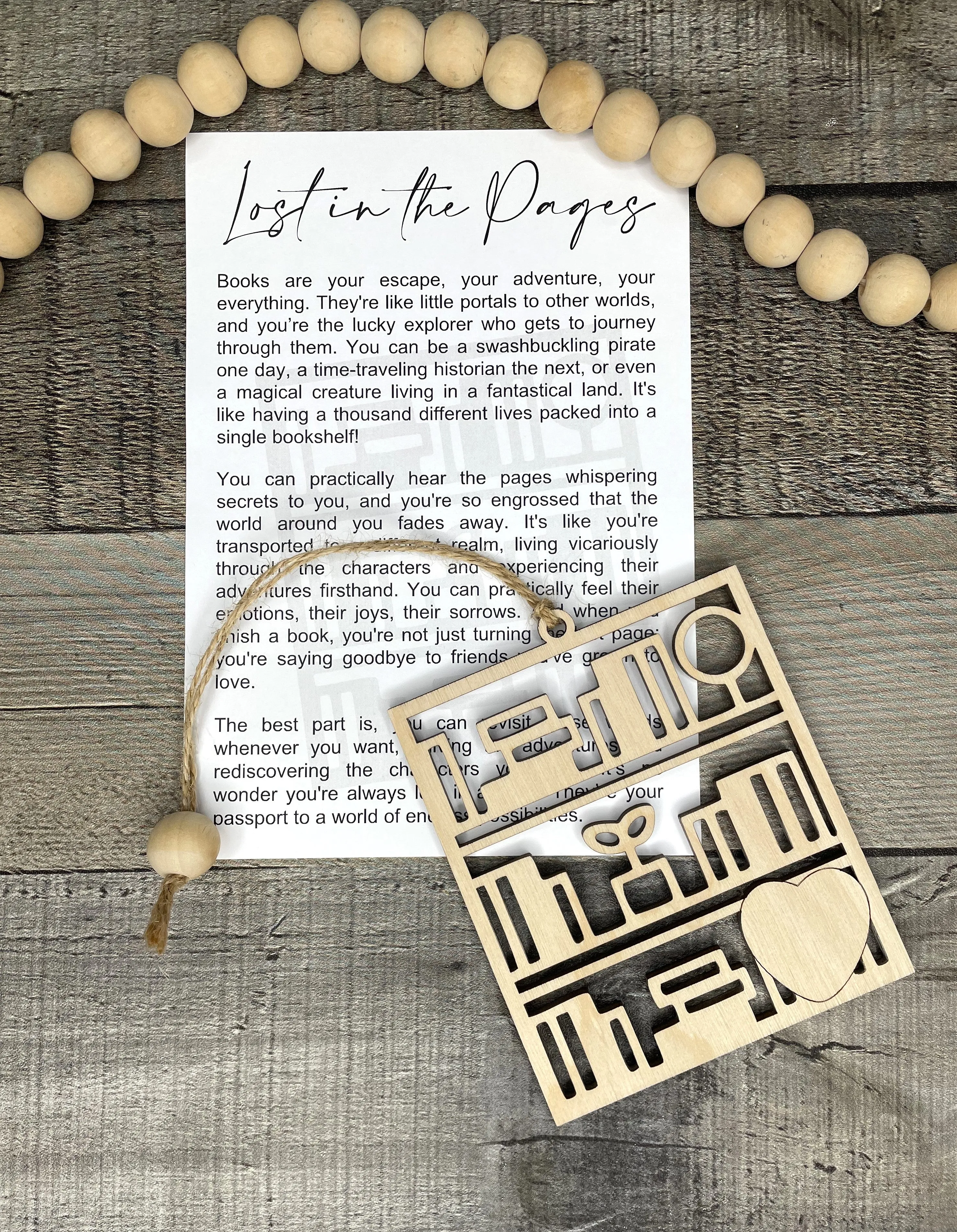 Book Lover Ornament - Story of Lost in the Pages
