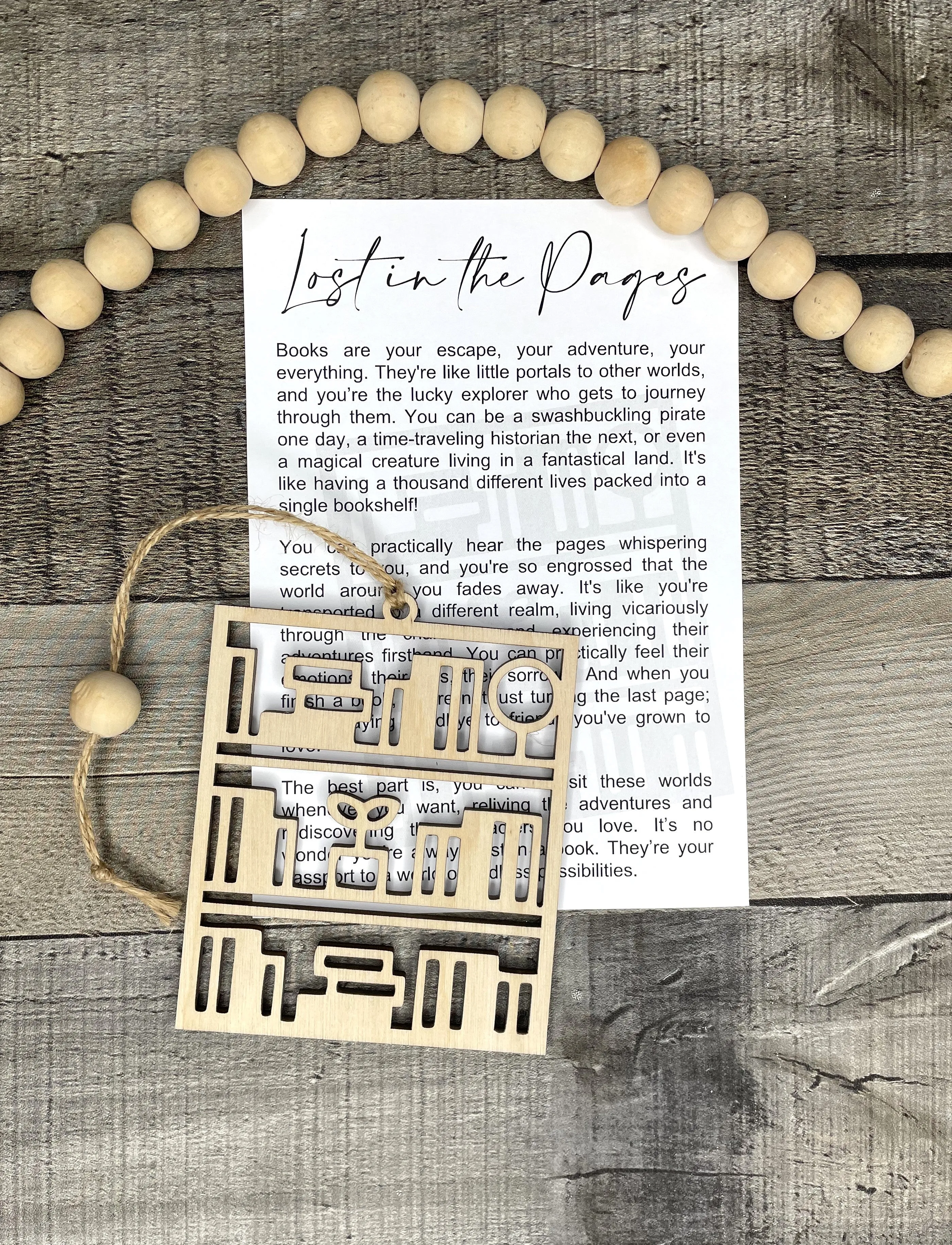Book Lover Ornament - Story of Lost in the Pages