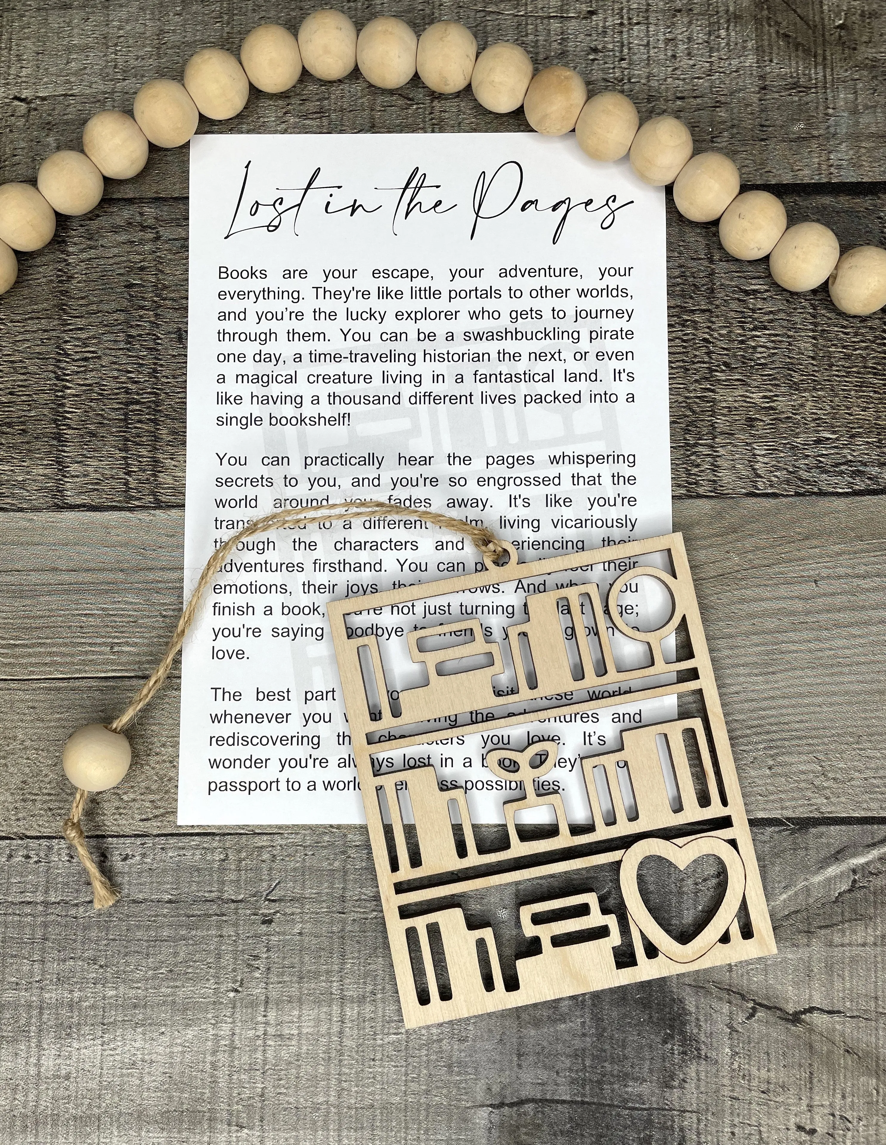 Book Lover Ornament - Story of Lost in the Pages