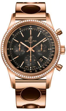 Breitling - Transocean Chronograph Red Gold - Diamond Bezel - Air Racer Bracelet
