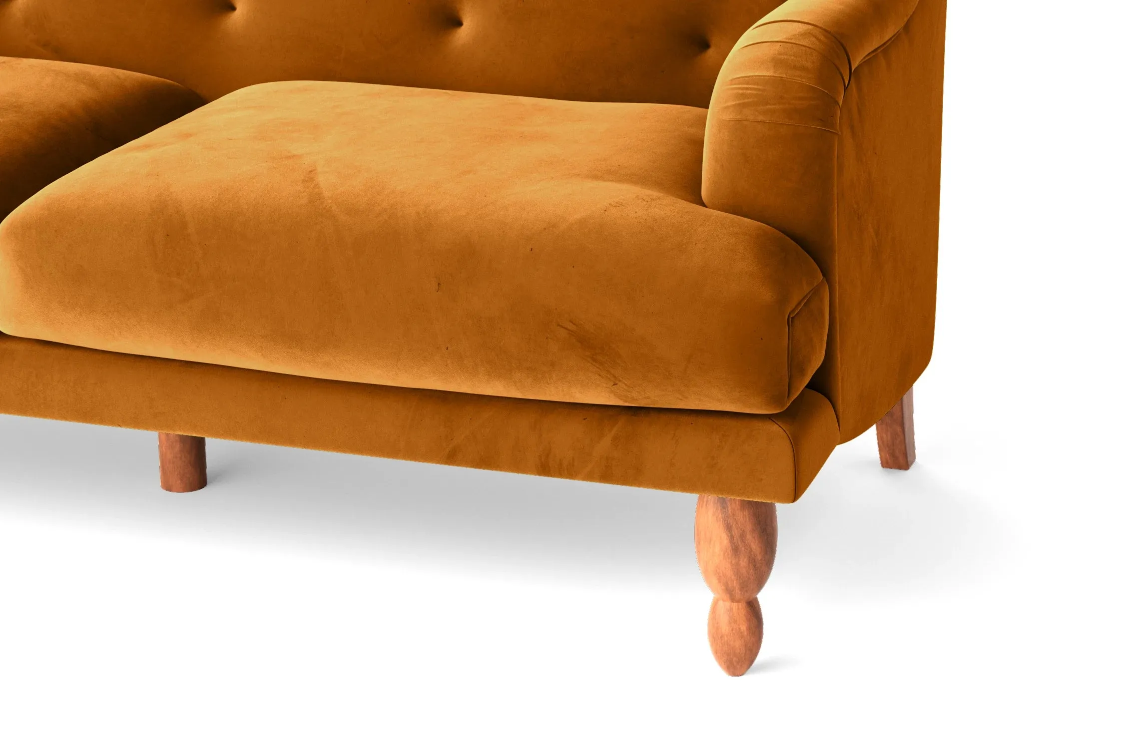 Burlington 3 Seater Sofa Gold Velvet