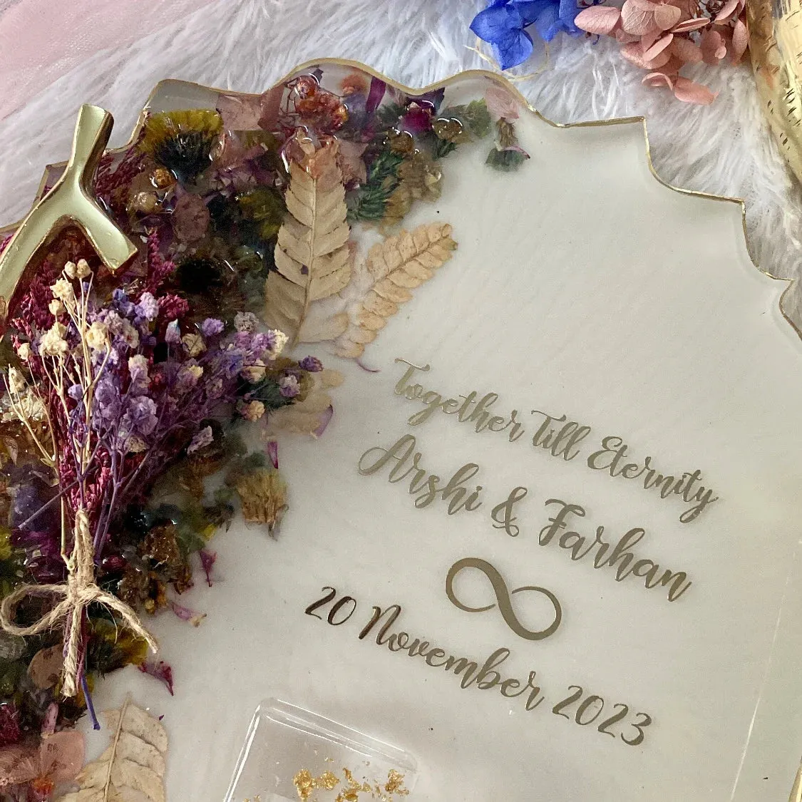 Capture Your Love Story: Personalized Engagement Ring Platter