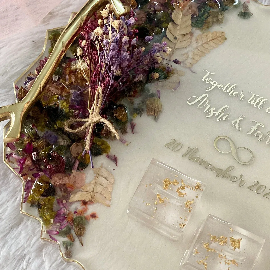 Capture Your Love Story: Personalized Engagement Ring Platter