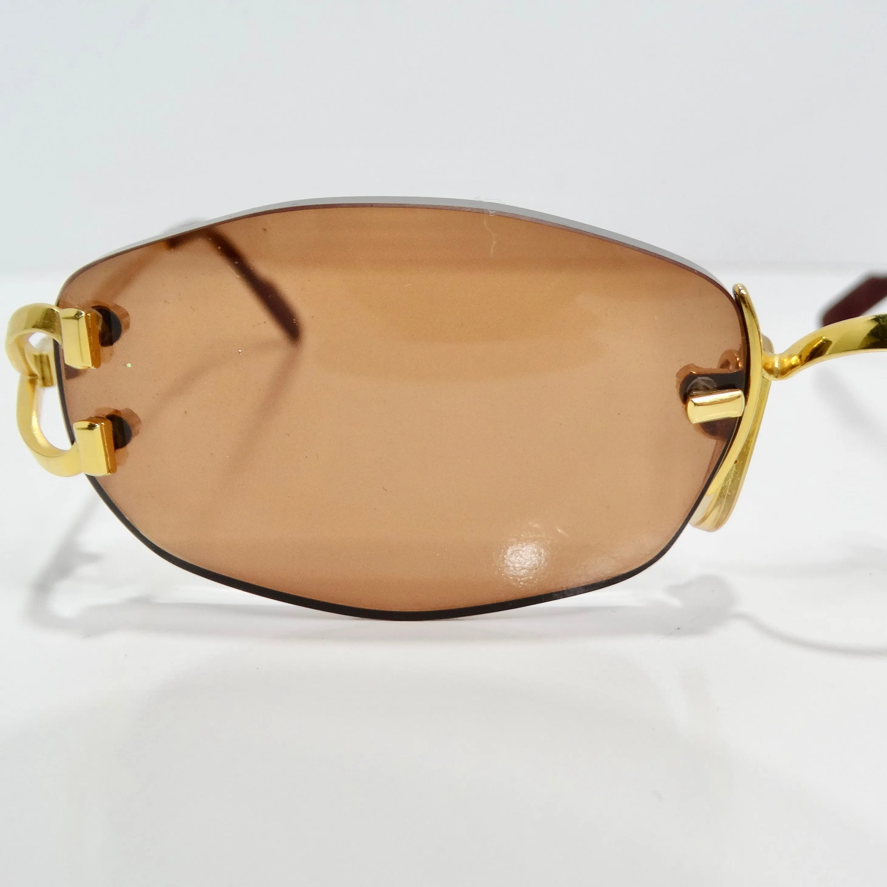 Cartier 1990s Gold Tone Capri Sunglasses