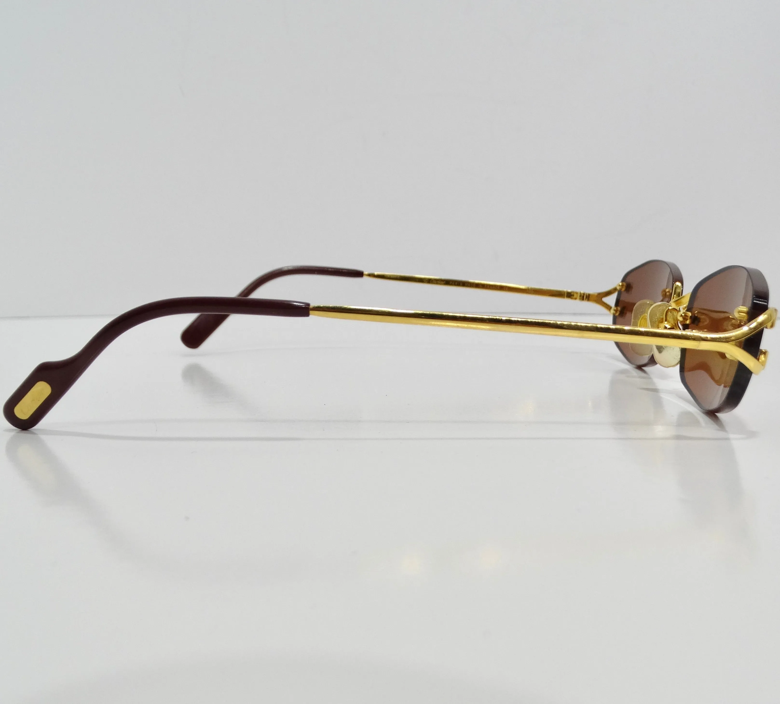 Cartier 1990s Gold Tone Capri Sunglasses