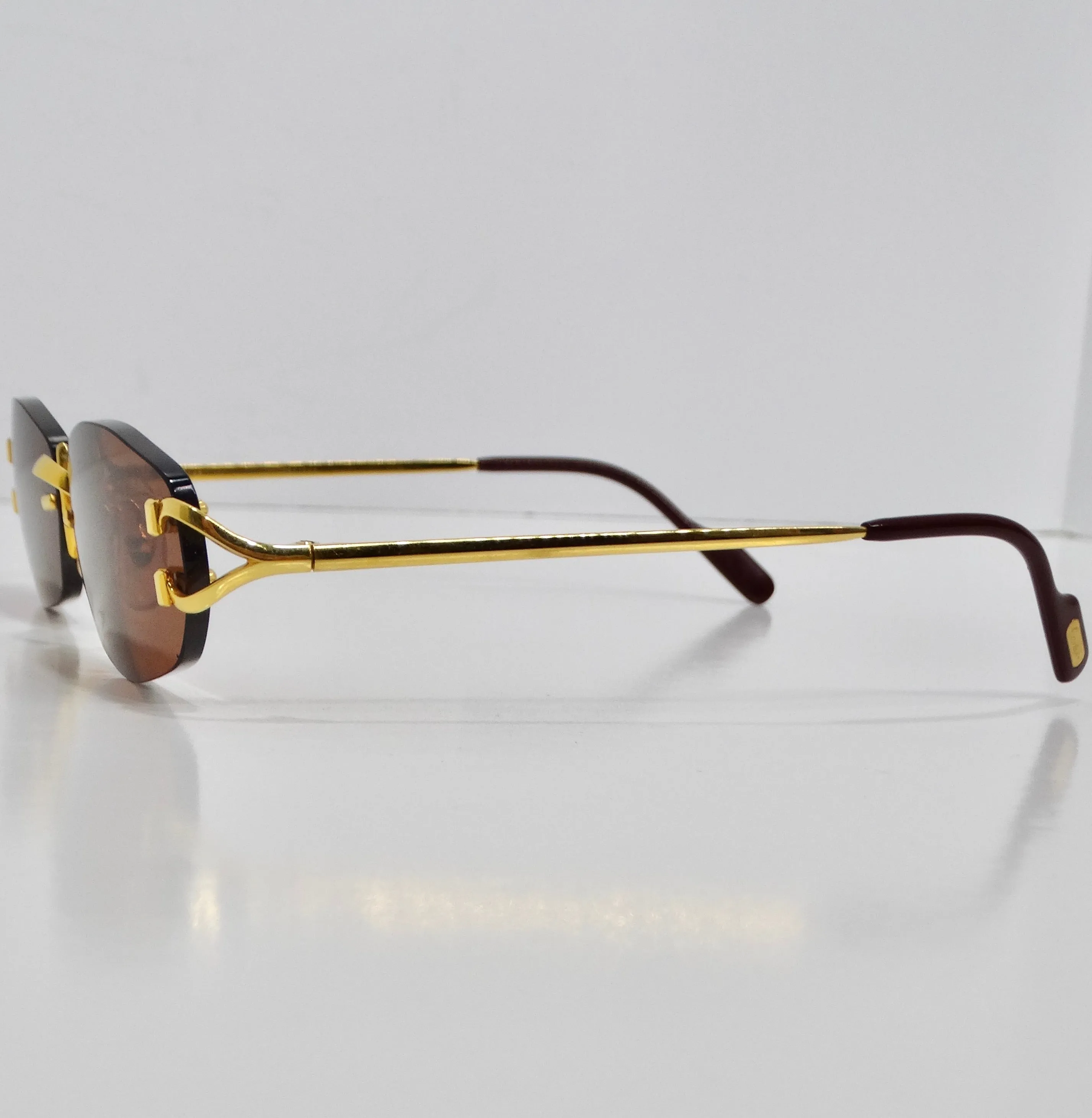 Cartier 1990s Gold Tone Capri Sunglasses