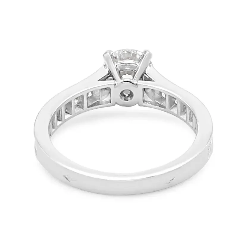 Cartier GIA Certificated Platinum 0.81ct Diamond Ring