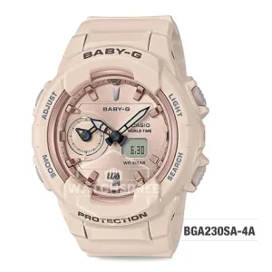 Casio Baby-G Standard Analog Digital Pink Beige Resin Band Watch BGA230SA-4A BGA-230SA-4A
