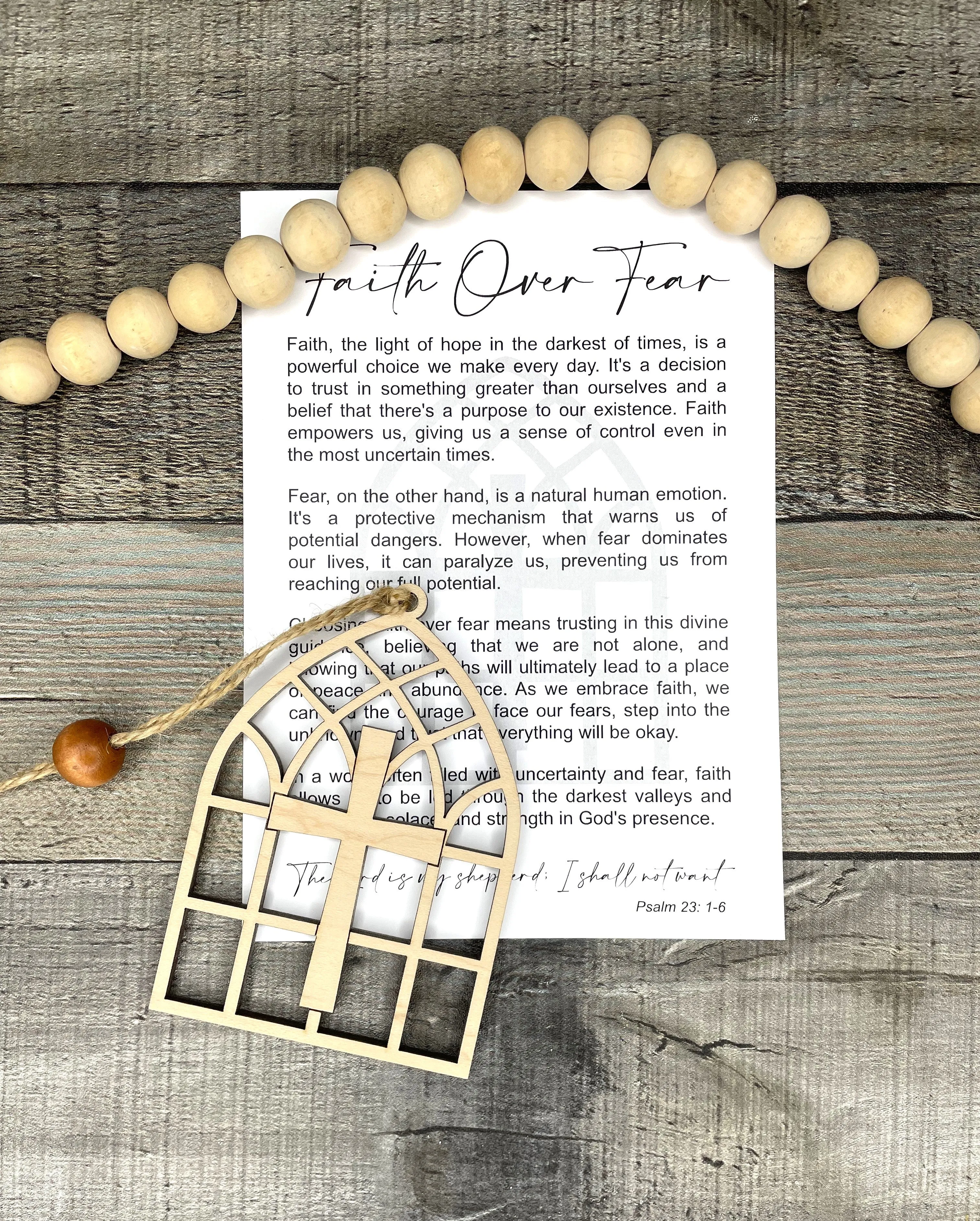 Cathedral Ornament - Story of Faith Over Fear; Psalm 23:1-6