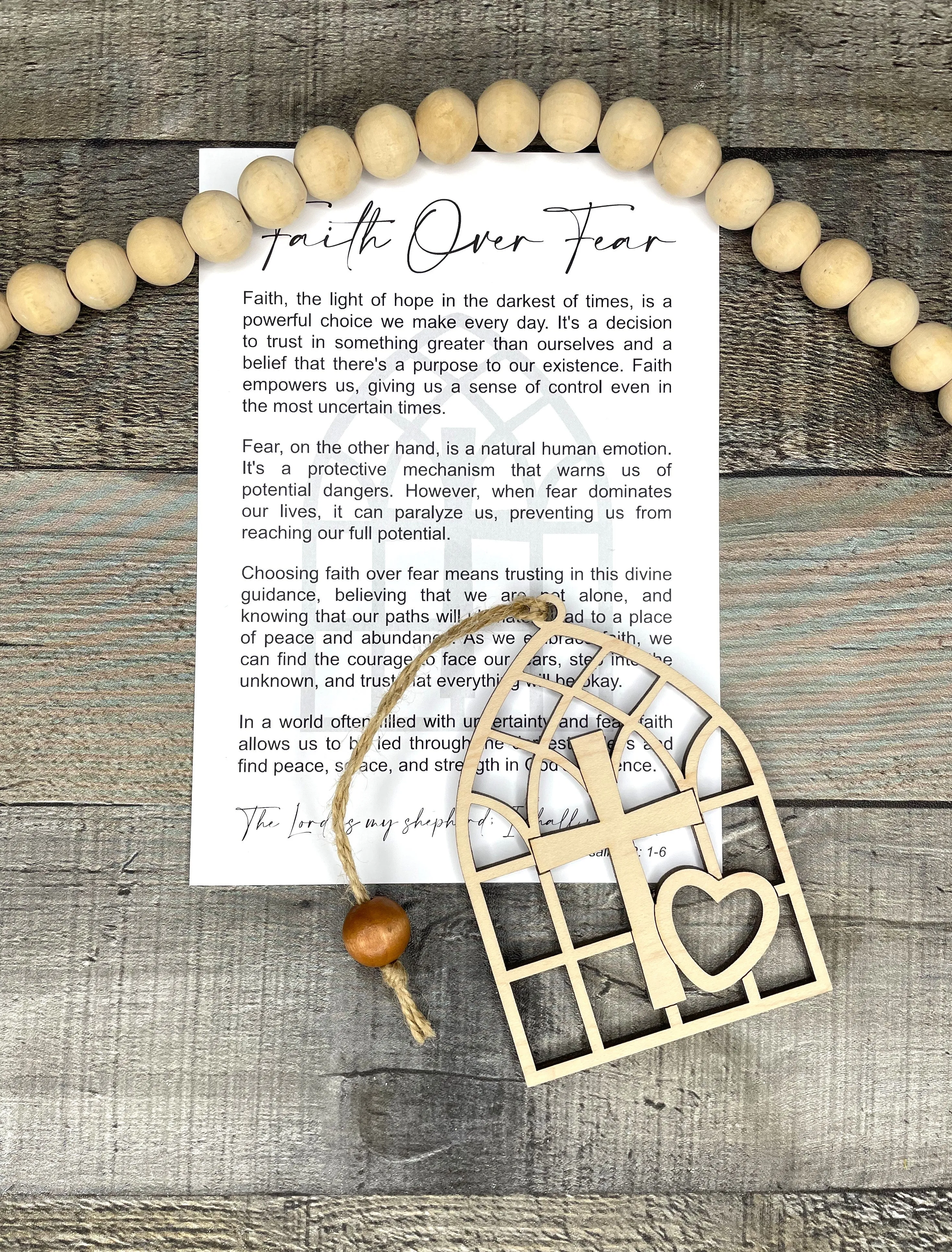 Cathedral Ornament - Story of Faith Over Fear; Psalm 23:1-6