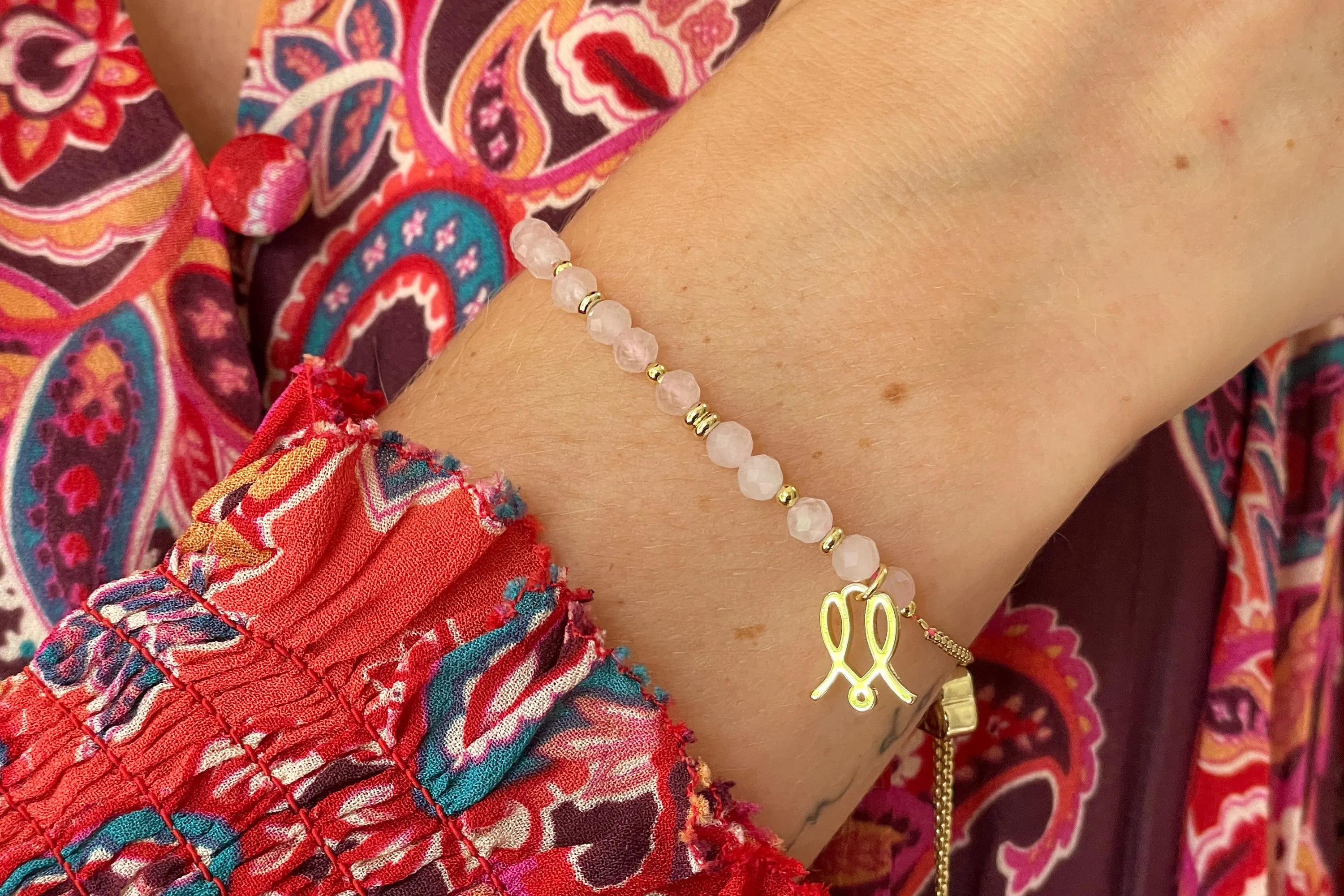 Cherished Rose Quartz Silver Bracelet