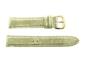 Coach 17mm Shiny Gold Leather Women's Watch Strap