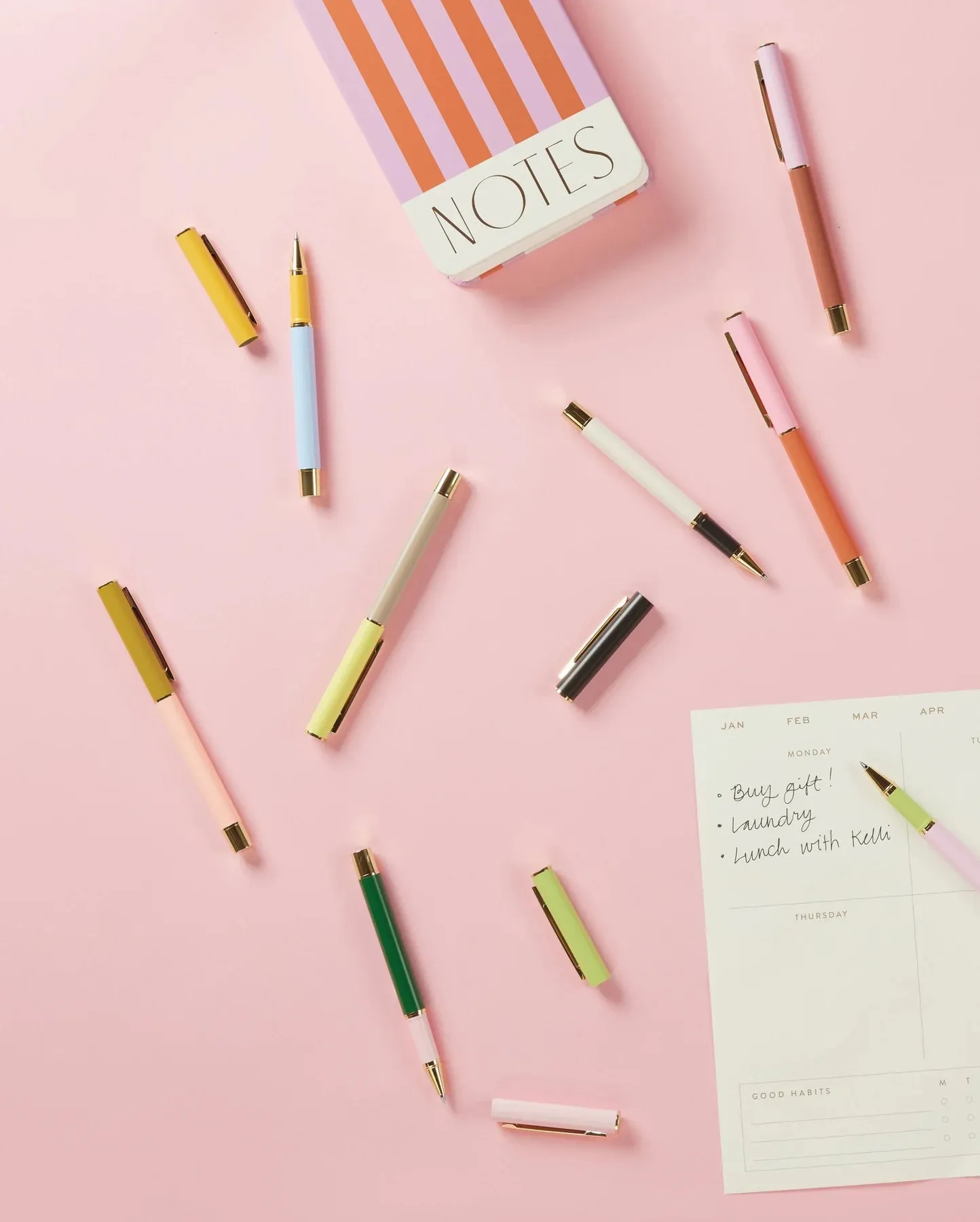 Colour block pens - Lilac and Cornflower set of 2