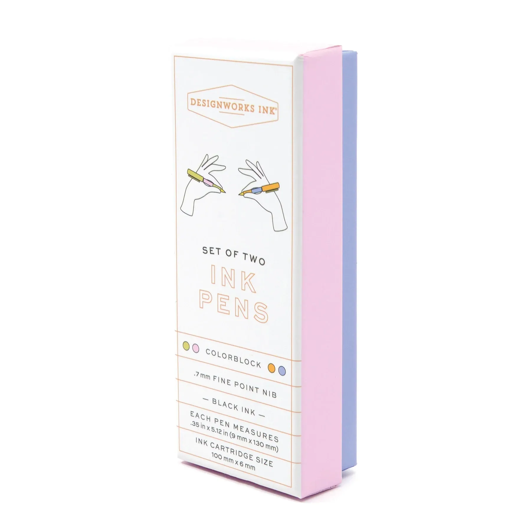 Colour block pens - Lilac and Cornflower set of 2