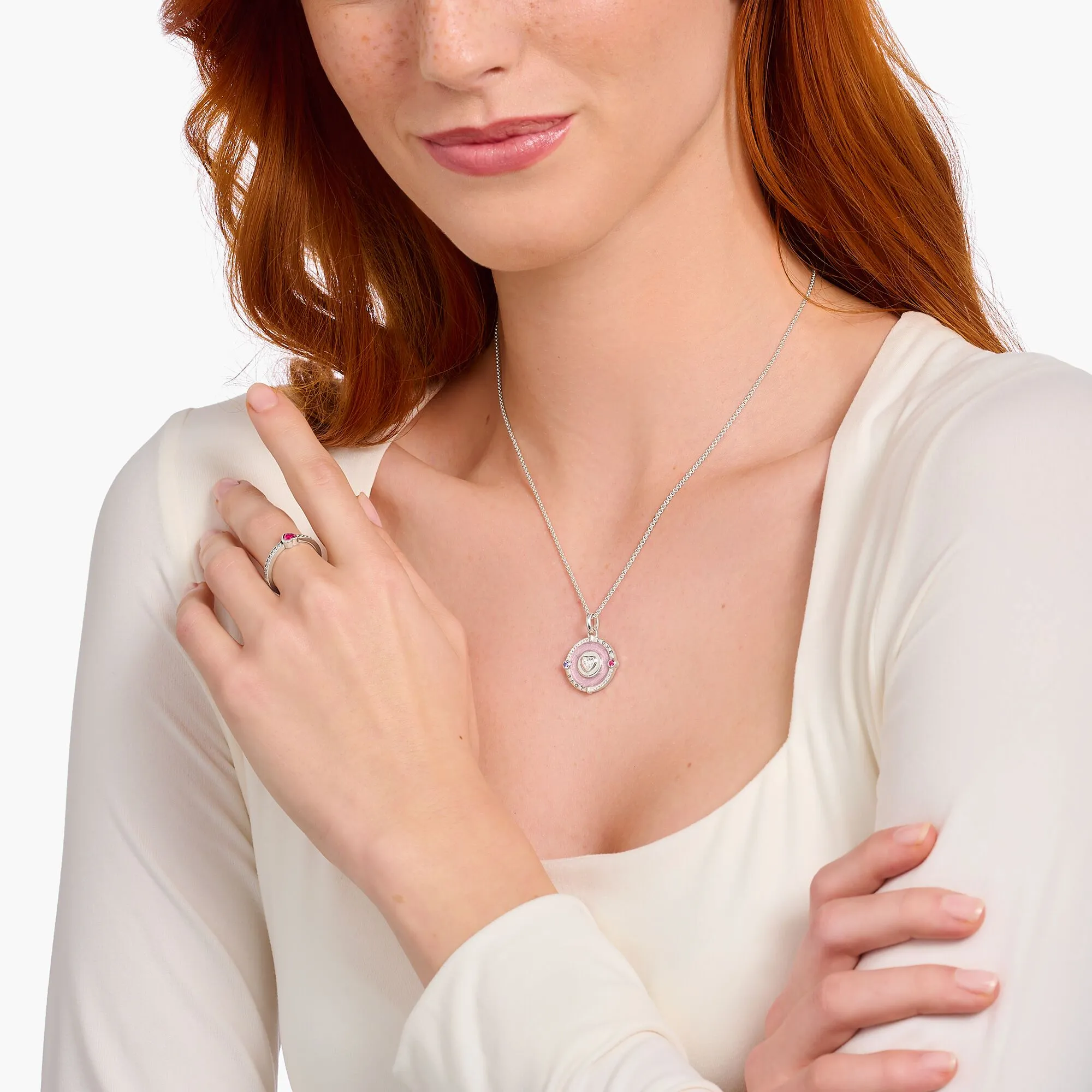 Cosmic Pink Pendant Necklace