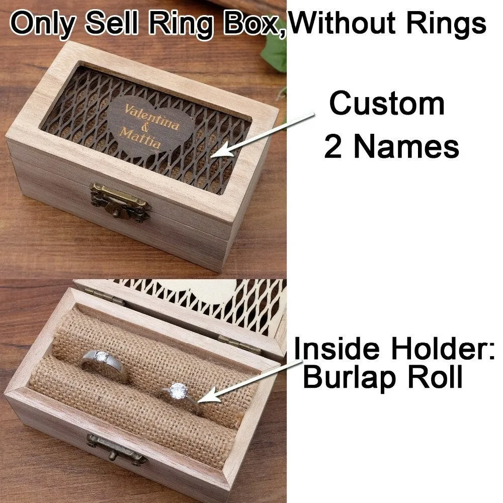 Custom Wedding Ring Box, Wood Ring Box, Engagement Ring Box, Ring Bearer Ring Box, Ring Box Holder, Proposal Ring Box, Wedding Ring Box