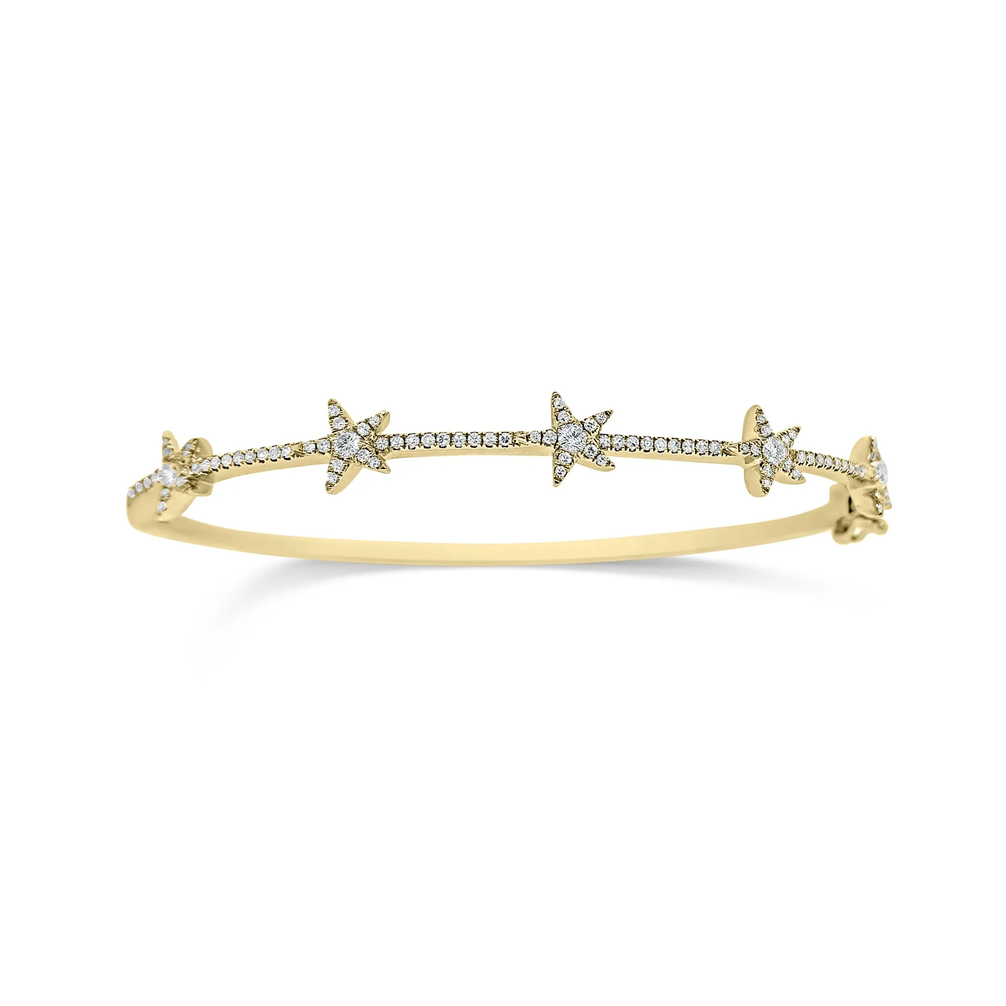 Dainty Diamond Star Bangle Bracelet