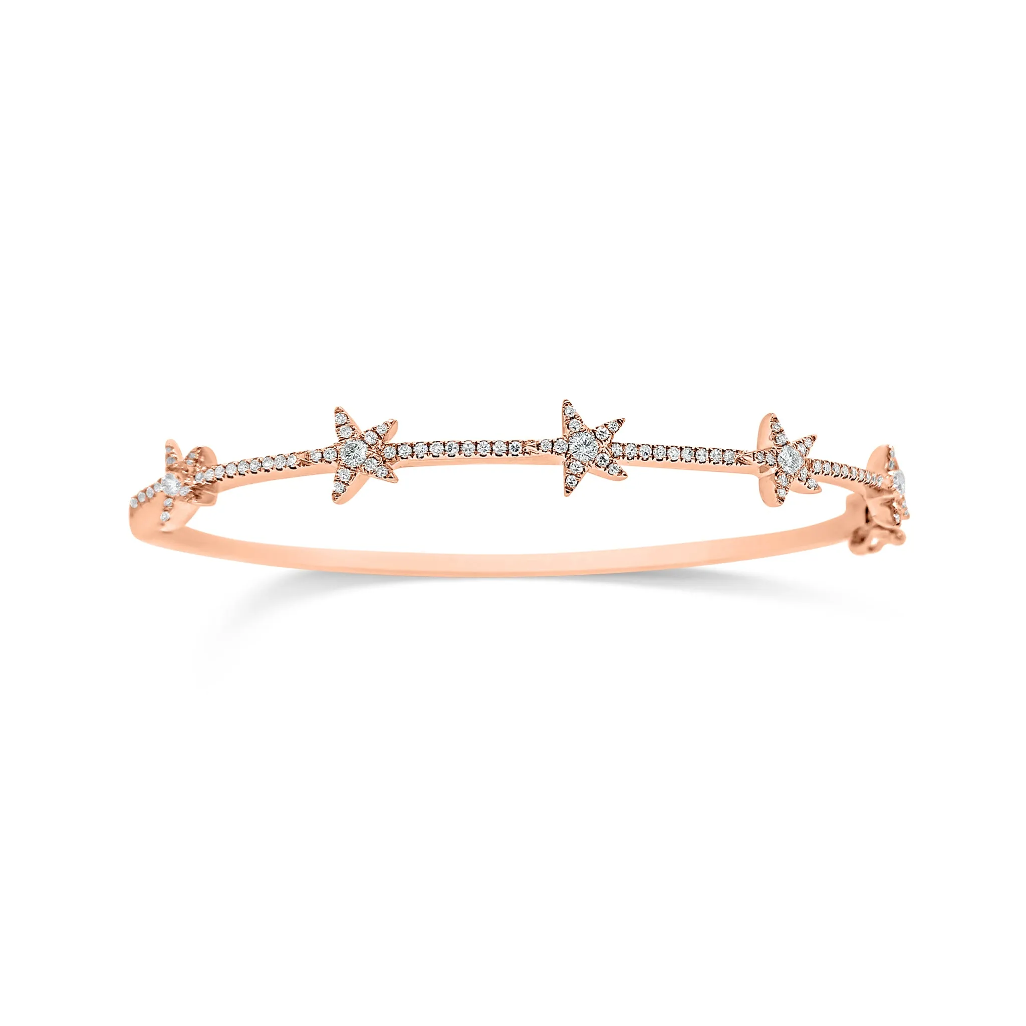 Dainty Diamond Star Bangle Bracelet
