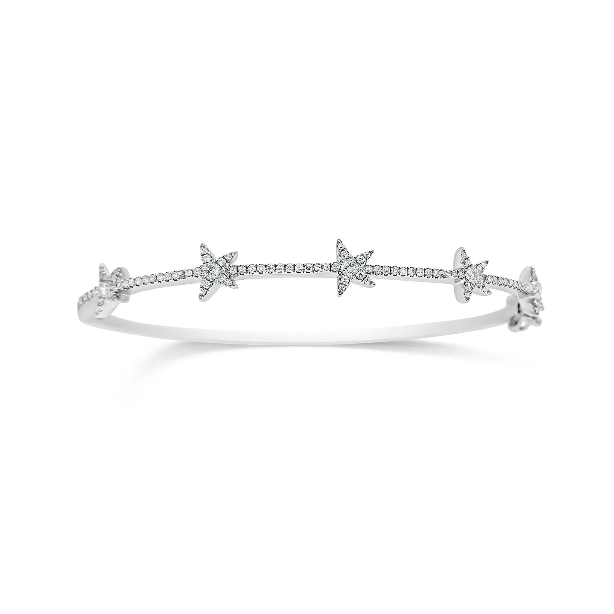 Dainty Diamond Star Bangle Bracelet