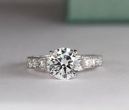 Daisy - GIA Natural Round Diamond Engagement Ring