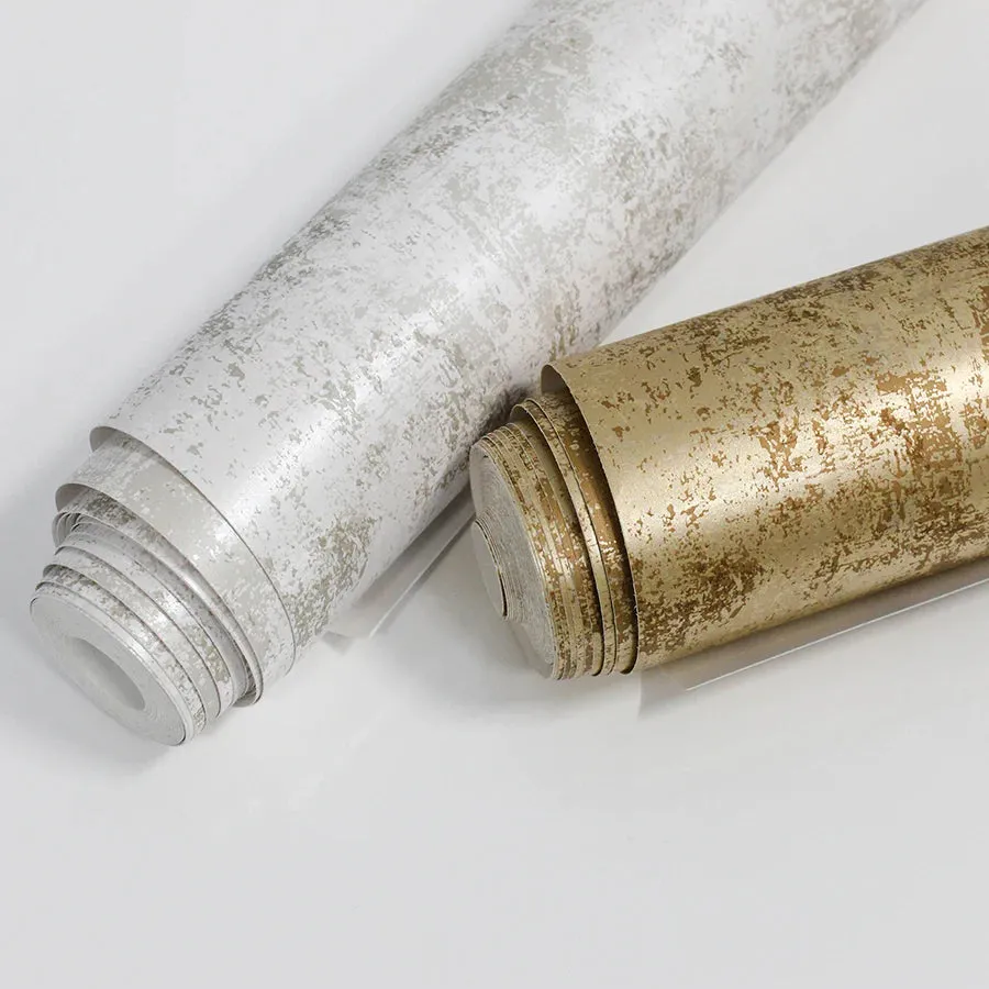 Distressed Gold Leaf Peel and Stick Wallpaper