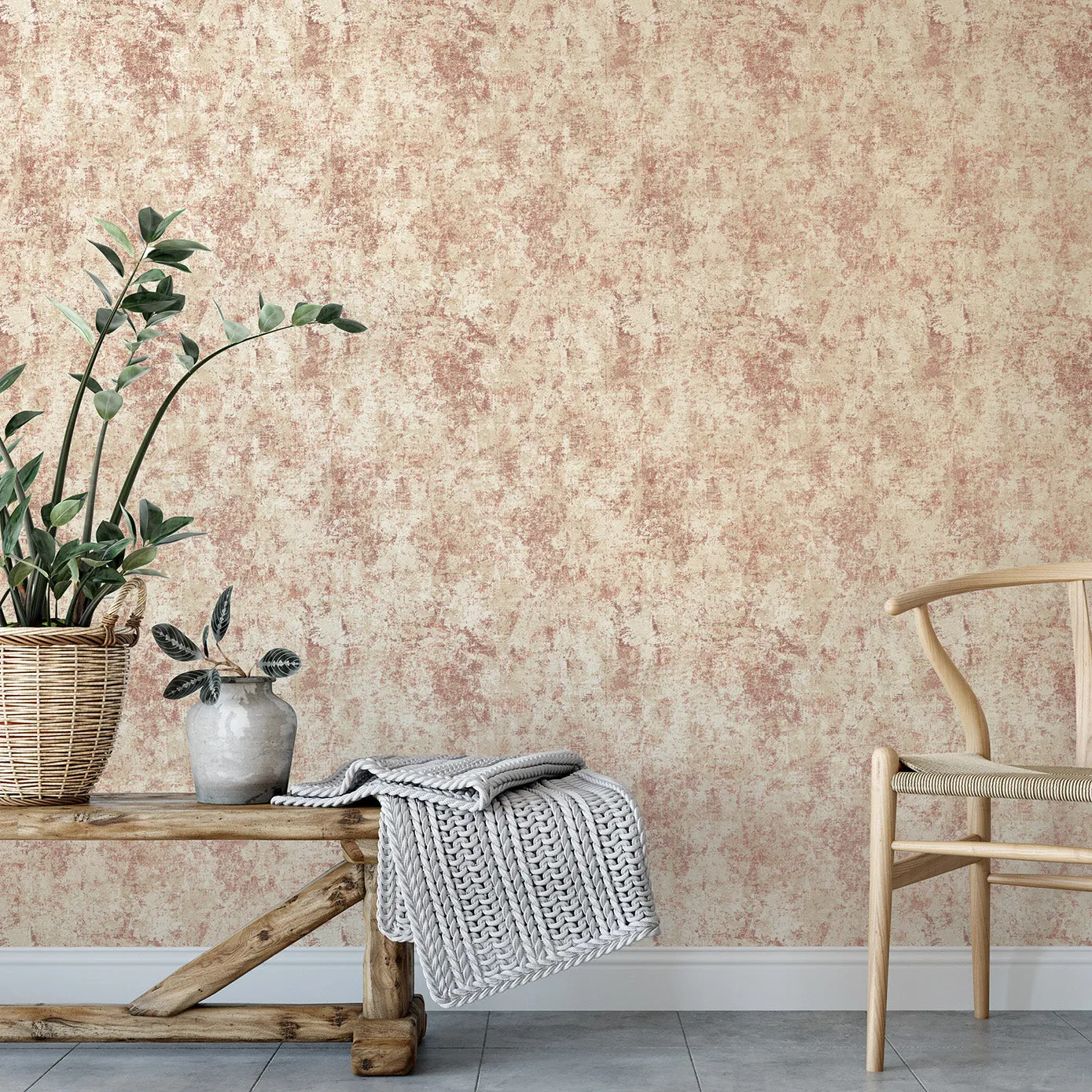 Distressed Gold Leaf Peel and Stick Wallpaper