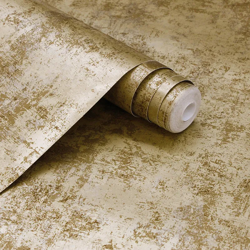 Distressed Gold Leaf Peel and Stick Wallpaper