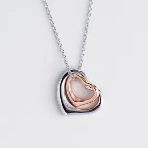 Double Heart Sterling Silver Pendant-Gorgeous and Fine Quality!