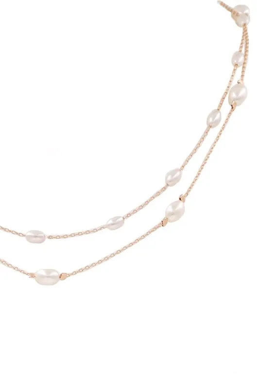 FREE ITEM FRIDAY- Pearl Layer Necklace Set